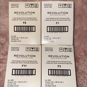 Revolution Fast Base Stick Foundation Pack ALL 4 BOXES!!!